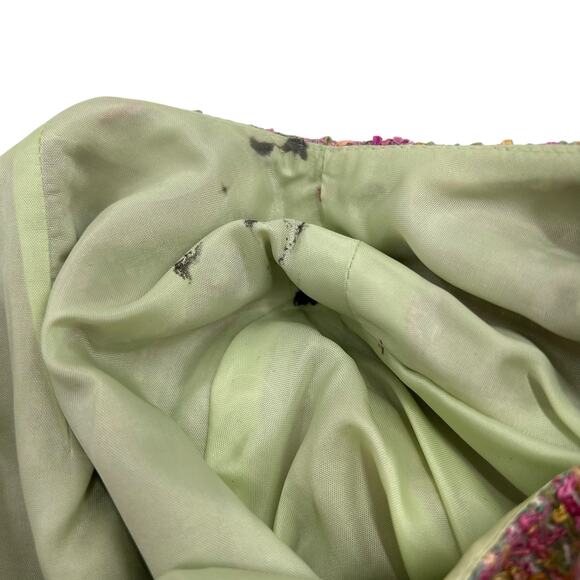 Talbots Womens Vintage Pink Preppy Tweed Silk Blend Shift Office Dress Sz 8P - Picture 9 of 12